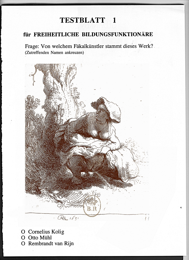 Testblatt für FP-Bildungsfunktionäre