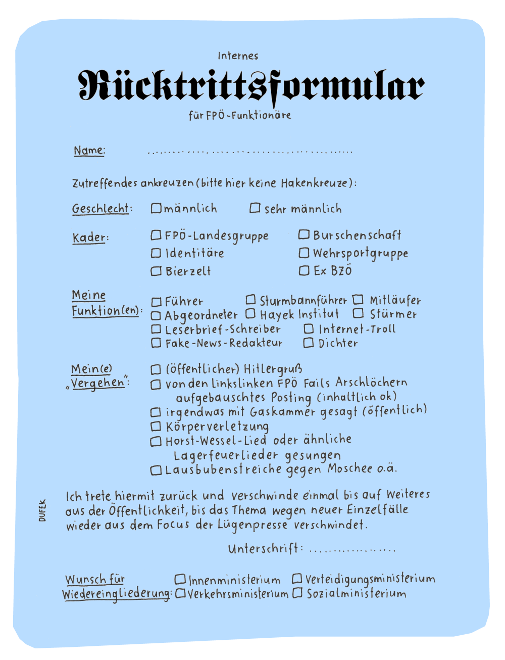 Rücktrittsformular